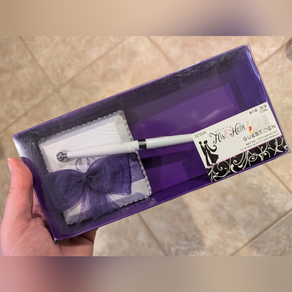 Studio Purple and White Party Invitation Cards